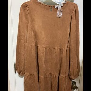 Brown babydoll dress
